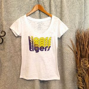 LSU Tigers Burnout Tee Shirt